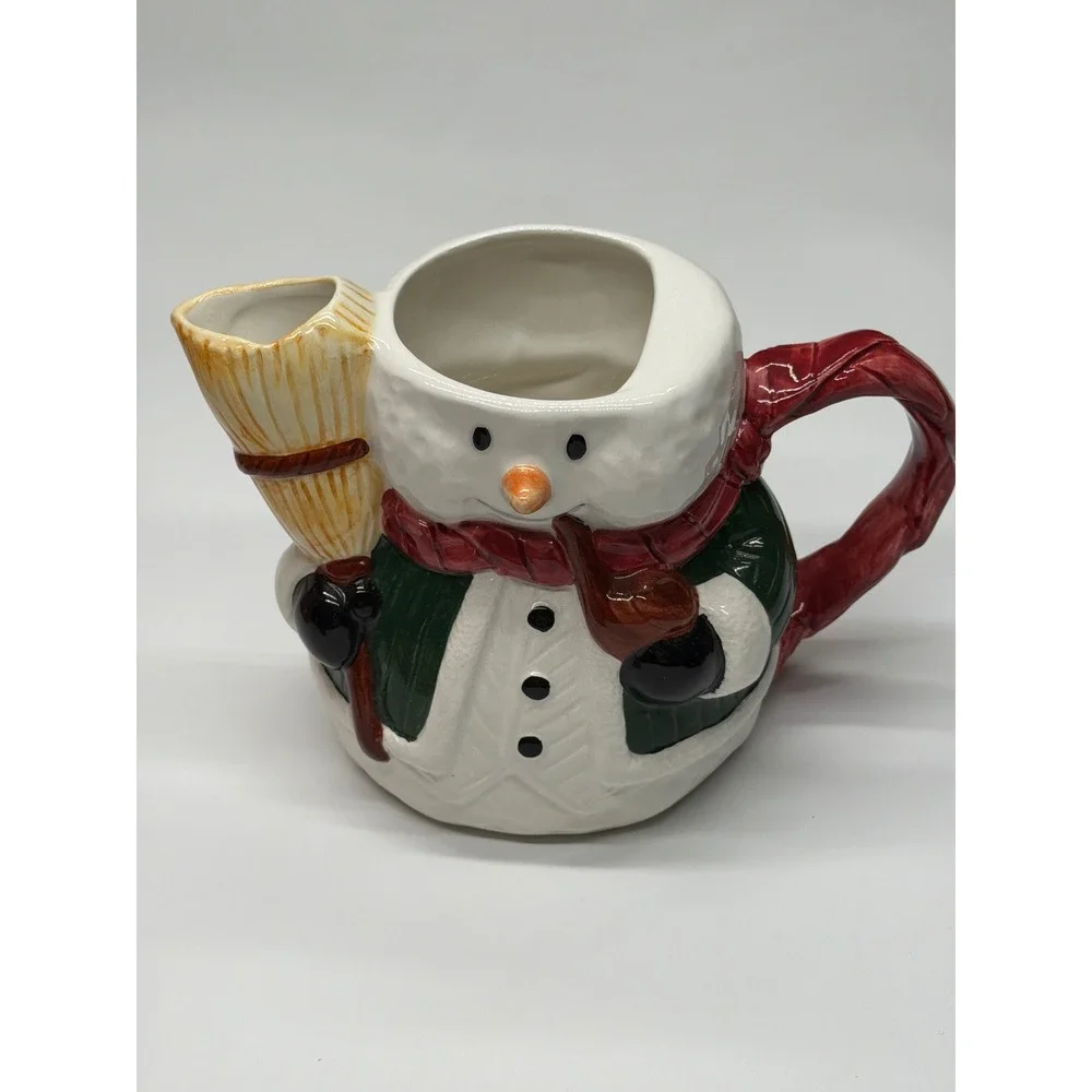 Snowman Teapot Ceramic‎ Five Cup Capacity Holiday Kitchenware King May